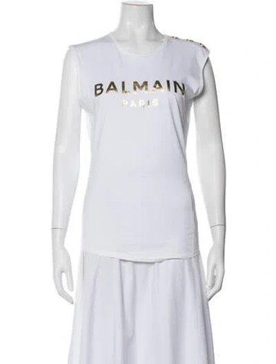 Pre-owned Balmain Crew Neck Sleeveless T-shirt In Multi