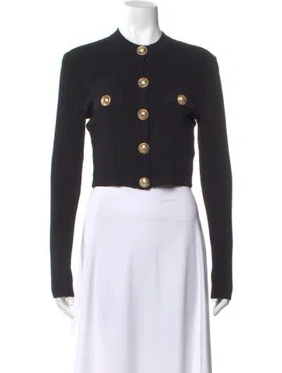 Pre-owned Balmain Crew Neck Sweater In Black