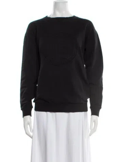Pre-owned Balmain Crew Neck Sweater In Black