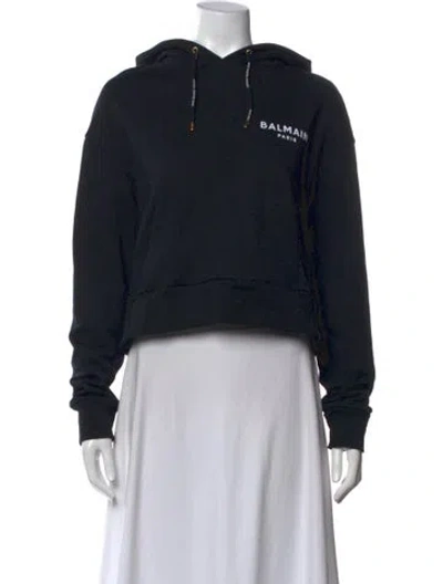 Pre-owned Balmain Crew Neck Sweater In Black