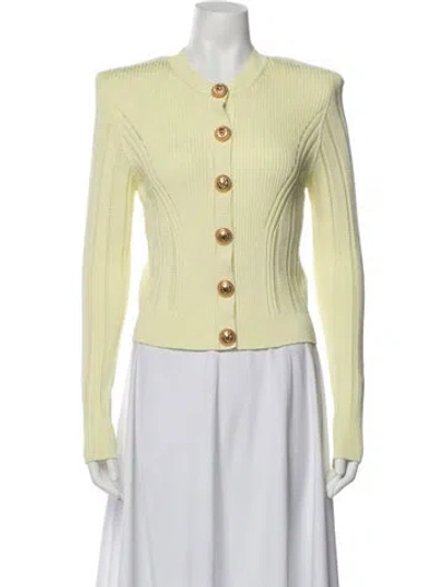 Pre-owned Balmain Crew Neck Sweater In Green