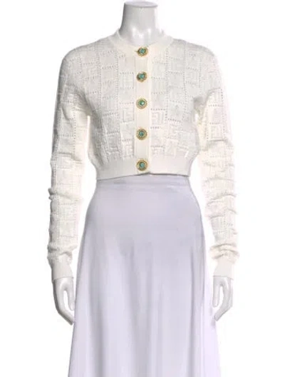 Pre-owned Balmain Crew Neck Sweater In Neutral