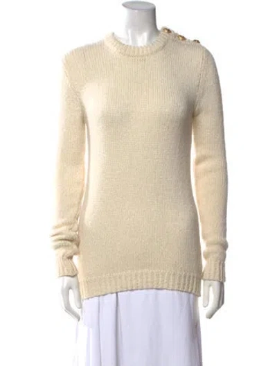 Pre-owned Balmain Crew Neck Sweater In Neutral
