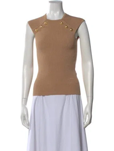 Pre-owned Balmain Crew Neck Sweater In Neutral
