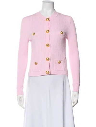 Pre-owned Balmain Crew Neck Sweater In Pink