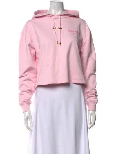Pre-owned Balmain Crew Neck Sweater In Pink