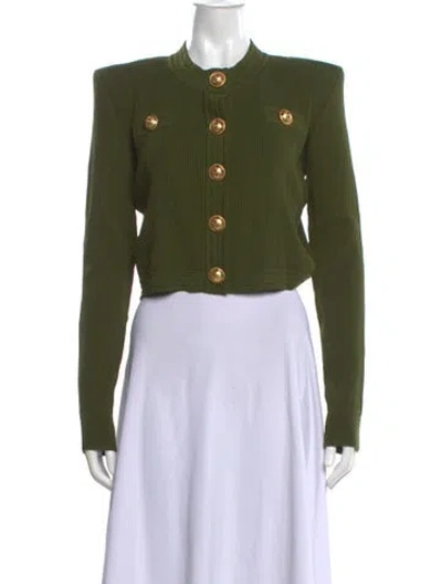 Pre-owned Balmain Crew Neck Sweater W/ Tags In Green