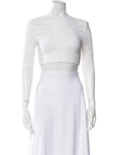 Pre-owned Balmain Crew Neck Sweater In White