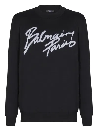 BALMAIN CREW-NECK WOOL SWEATER