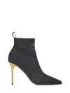 Balmain Ankle Boot High Heels Ankle Boots In Black Cotton
