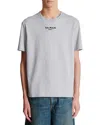 Balmain Embroidered Paris T-shirt In Gray