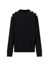Balmain Crewneck Sweatshirt With Decorative Buttons