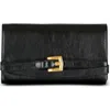 Balmain Crinkled Leather Wallet With Shuffle Chain