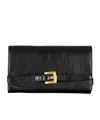 Balmain Crinkled Leather Wallet With Shuffle Chain