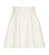 Balmain Crocodile-knit Flared Midi Skirt In White