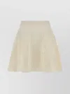 Balmain Crocodile Texture Flare A-line Skirt In Neutral