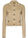 Balmain Ribbed Knit Cropped Cardigan