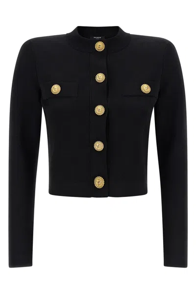 BALMAIN CROPPED CARDIGAN