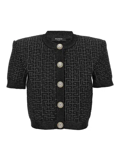 BALMAIN CROPPED CARDIGAN