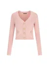 Balmain V-neck Sweater In Pink