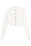 BALMAIN CROPPED CARDIGAN WITH JEWEL BUTTONS