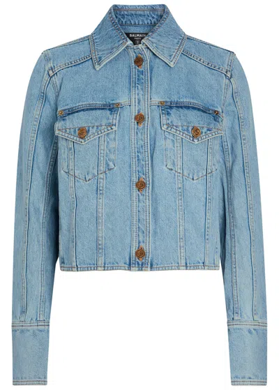 BALMAIN BALMAIN CROPPED DENIM JACKET