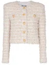 Balmain Cropped Jacket In Neutral