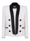 Balmain Long-sleeved Casual Jacket In White