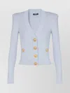 Balmain Engraved-button Cardigan