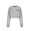Balmain Cropped Logo Sweatshirt Women In Gray