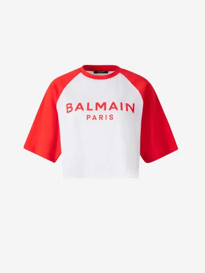 Balmain Logo Printed T In Logo Printed On The Front
