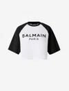 BALMAIN BALMAIN CROPPED LOGO T-SHIRT