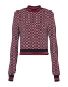 Balmain Sweater In Wool With Jacquard Pattern In Fantasy
