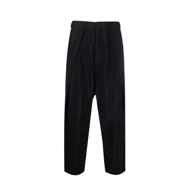 Balmain Draped Straight-leg Cropped Trousers In Black