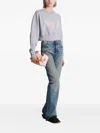 Balmain "" Cropped Roundneck Sweater Clothing In Gray