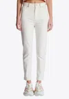 Balmain Cropped Slim Jeans In White