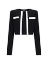 Balmain Panel Cropped Jacket Gold Buttons Sleeves