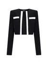 Balmain Panel Cropped Jacket Gold Buttons Sleeves