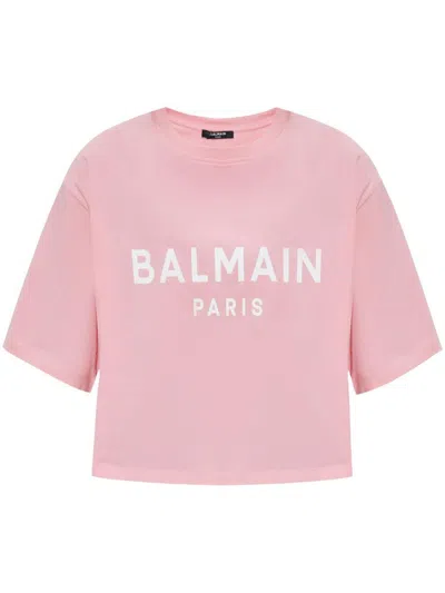 Balmain Cropped Ss T-shirt