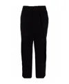 Balmain Cropped Straight-leg Crepe Harem Trousers In Black