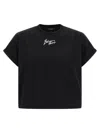Balmain Cropped Logo Cotton T-shirt In Black