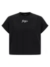 Balmain Cropped Logo Cotton T-shirt In Black