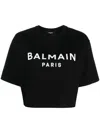 BALMAIN BALMAIN CROPPED T-SHIRT CLOTHING