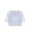 Balmain Cropped T-shirt With  Paris Print