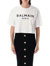 Balmain Cropped Tee Logo