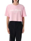 Balmain Cropped Tee Logo