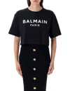 Balmain Cropped Tee Logo