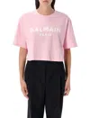 Balmain Cropped Tee Logo