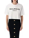 Balmain Cropped Tee Logo