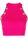 Balmain Top In Pink & Purple